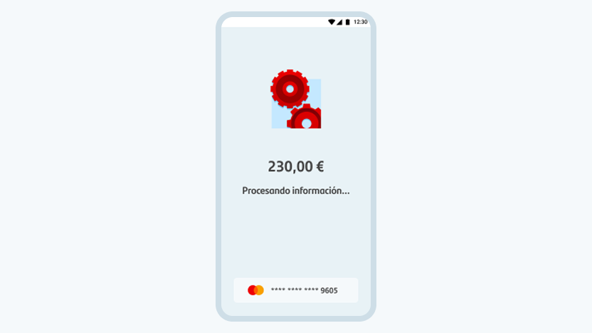 Pantalla de Get Smart procesando información de pago